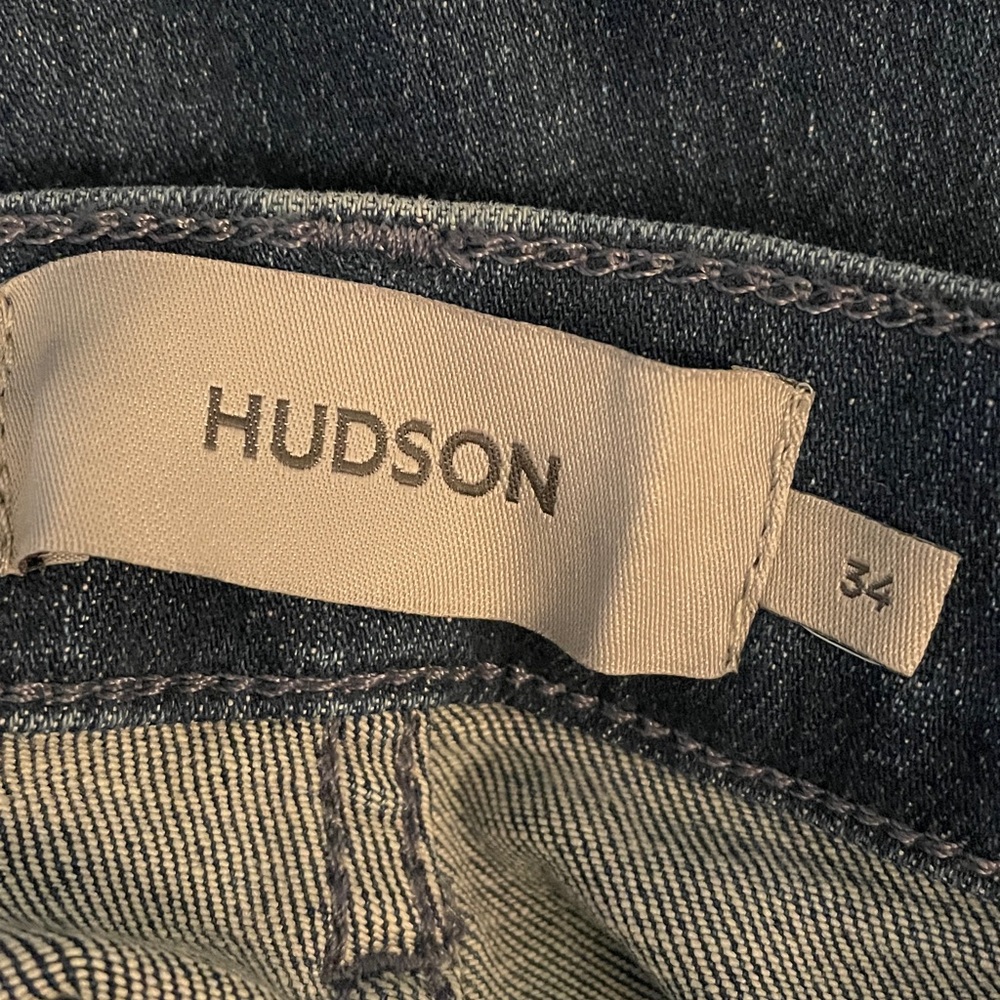 Hudson Blake Slim Straight Straight Olympic  Dark Blue Jeans Size 34 - Picture 6 of 8